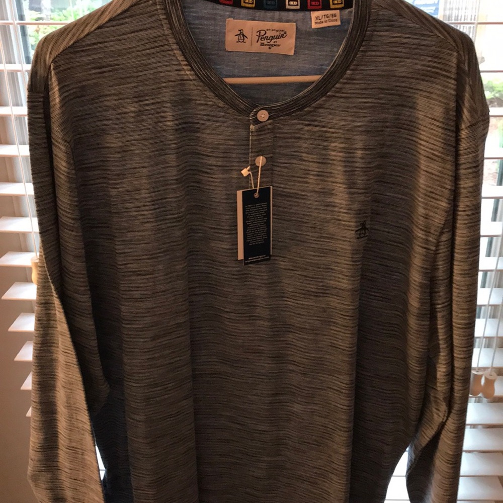 Penguin Long Sleeve Henley NWT